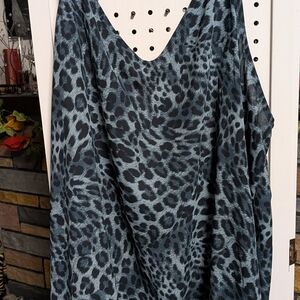 Torrid Blue Leopard Print Top